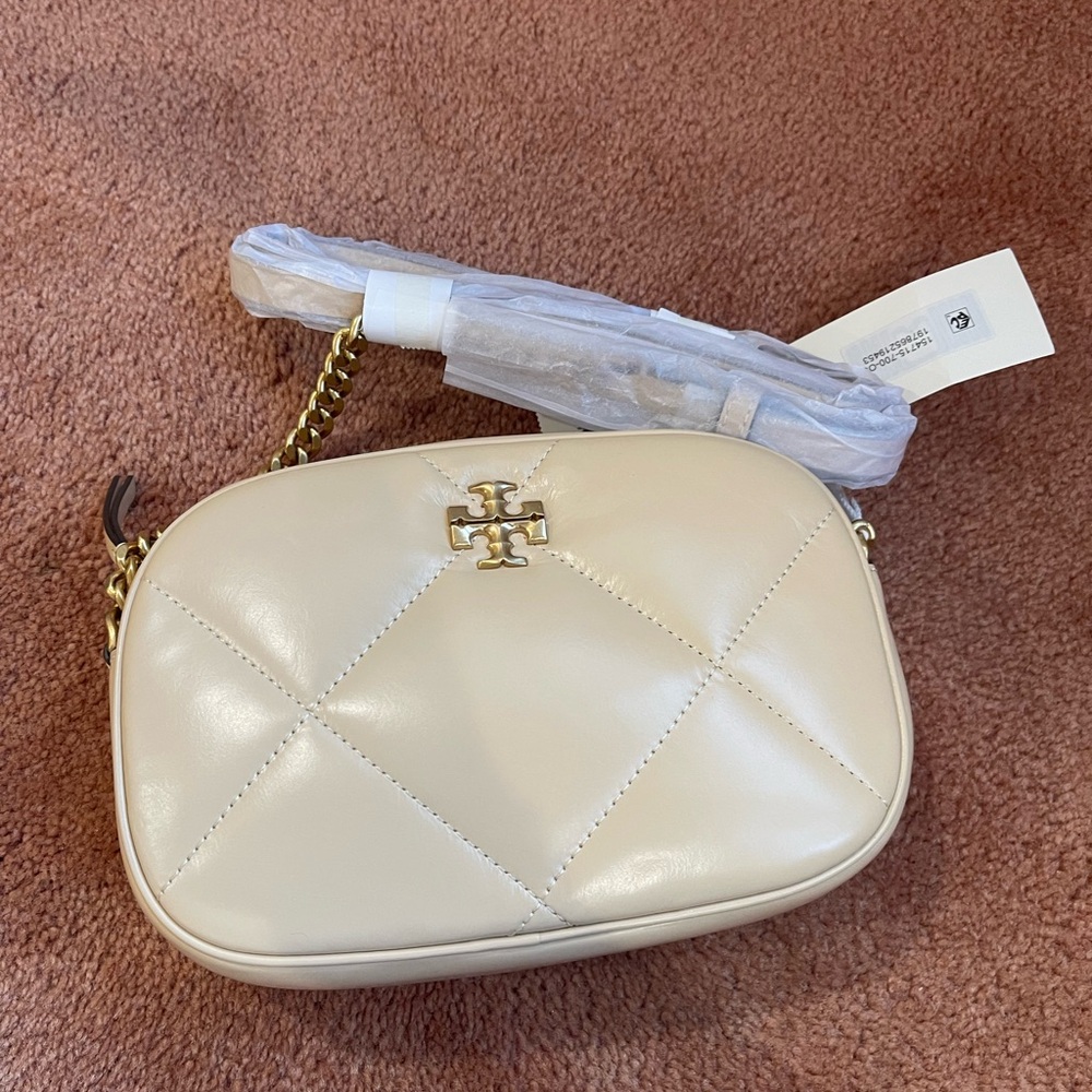 Tory Burch Tan Quilted Crossbody Bag